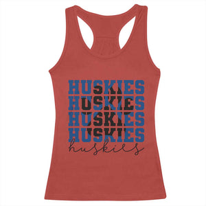Husky Fan Paw Inset Racerback Tank Top Team Pride School Spirit TS12 Red Print Your Wear