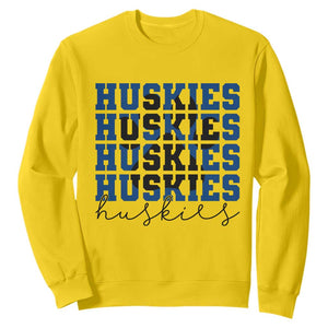 Husky Fan Paw Inset Sweatshirt Team Pride School Spirit TS12 Daisy Print Your Wear