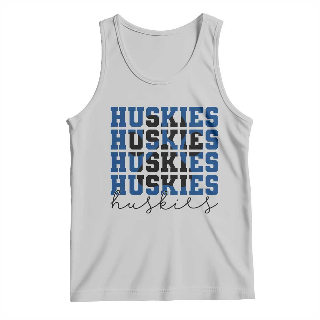Husky Fan Paw Inset Tank Top Team Pride School Spirit TS12 Ash Print Your Wear