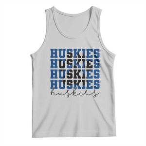 Husky Fan Paw Inset Tank Top Team Pride School Spirit TS12 Ash Print Your Wear