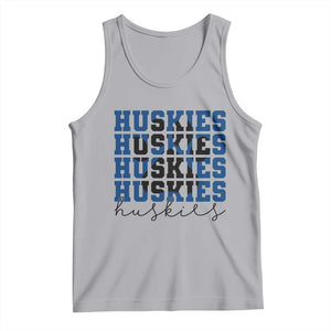 Husky Fan Paw Inset Tank Top Team Pride School Spirit TS12 Athletic Heather Print Your Wear