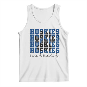 Husky Fan Paw Inset Tank Top Team Pride School Spirit TS12 White Print Your Wear