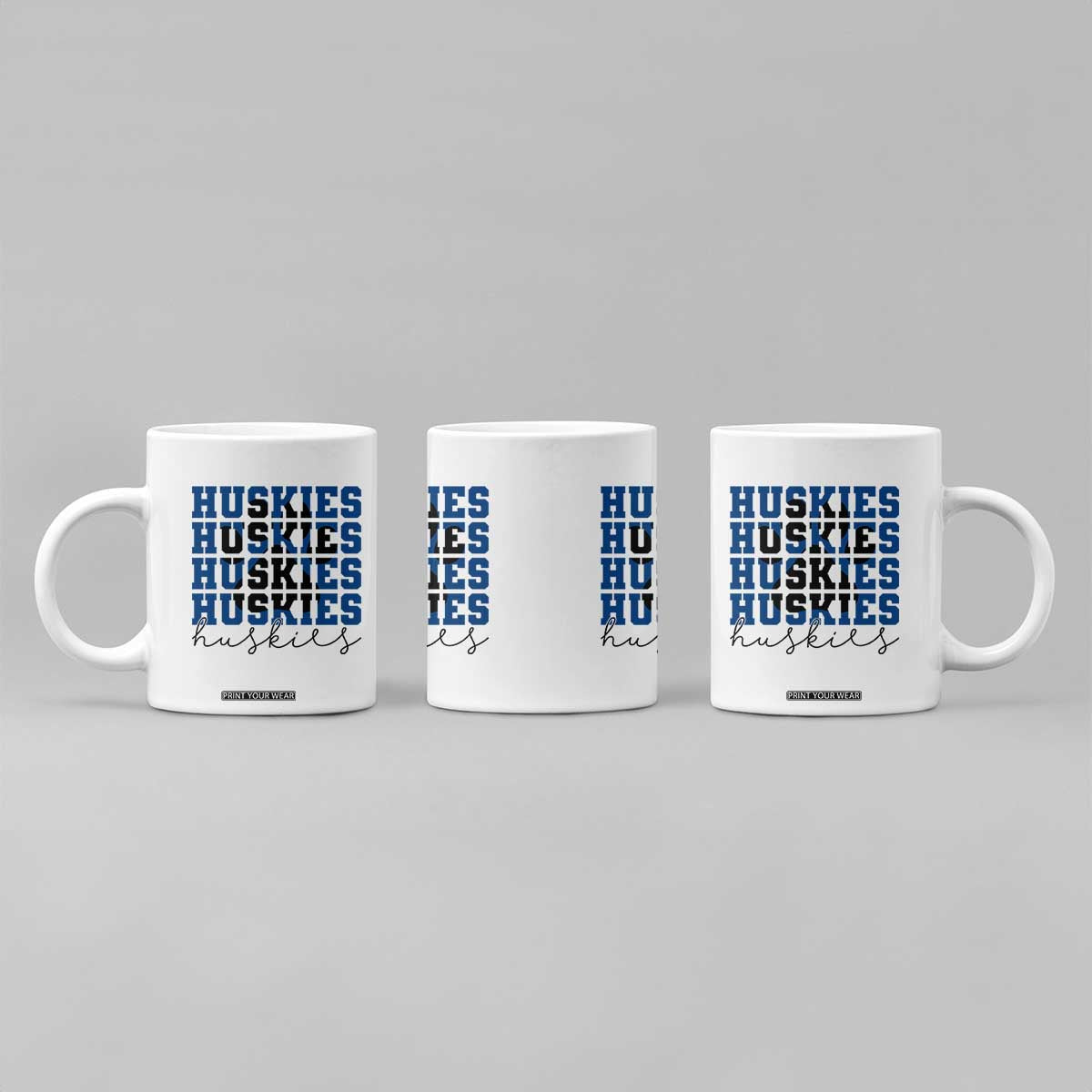 Husky Fan Paw Inset Coffee Mug Team Pride School Spirit TS12 Print Your Wear