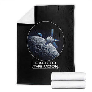 Back To The Moon Throw Blanket Lunar Mission Astronaut Space Lover TS12 Black Print Your Wear