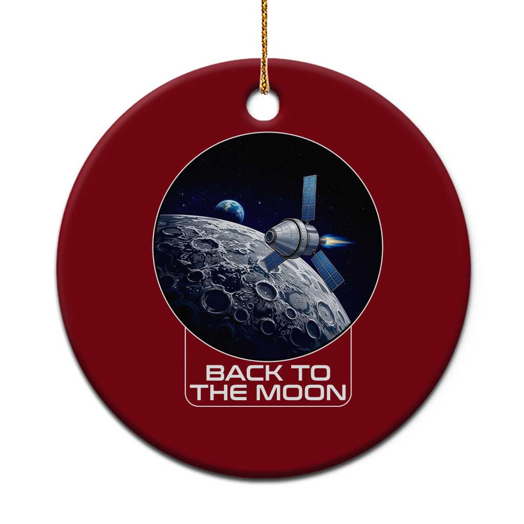 Back To The Moon Ceramic Ornament Lunar Mission Astronaut Space Lover TS12 1pc Red Print Your Wear