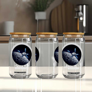Back To The Moon Glass Can Lunar Mission Astronaut Space Lover TS12 Print Your Wear