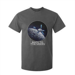 Back To The Moon T Shirt For Kid Lunar Mission Astronaut Space Lover TS12 Dark Heather Print Your Wear