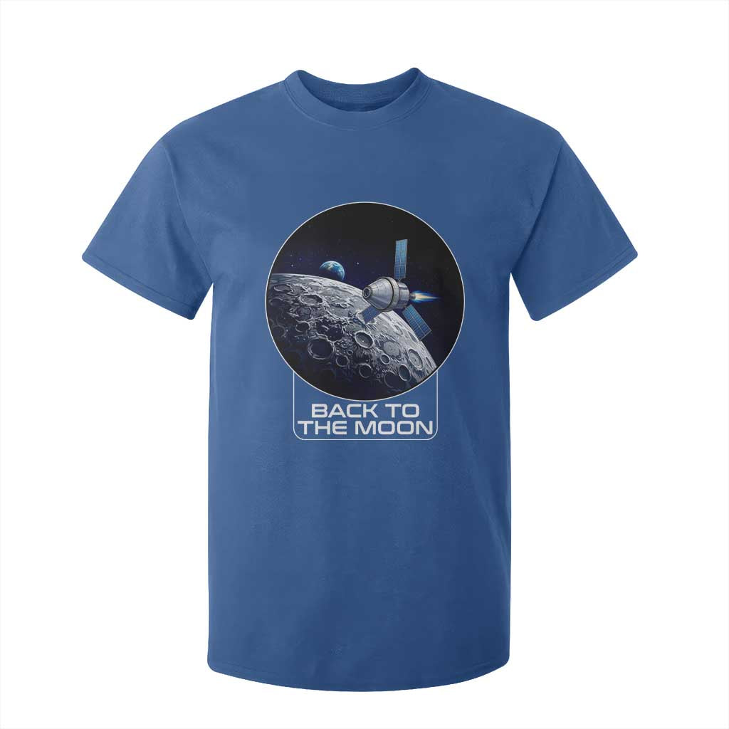 Back To The Moon T Shirt For Kid Lunar Mission Astronaut Space Lover TS12 Royal Blue Print Your Wear