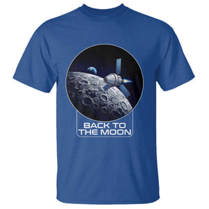 Back To The Moon T Shirt Lunar Mission Astronaut Space Lover TS12 Royal Blue Print Your Wear