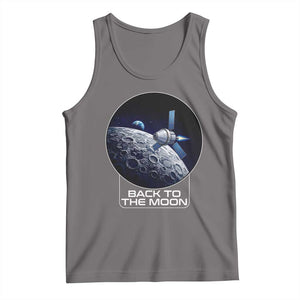Back To The Moon Tank Top Lunar Mission Astronaut Space Lover TS12 Deep Heather Print Your Wear