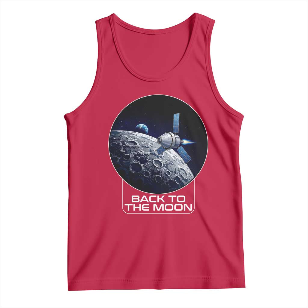 Back To The Moon Tank Top Lunar Mission Astronaut Space Lover TS12 Red Print Your Wear