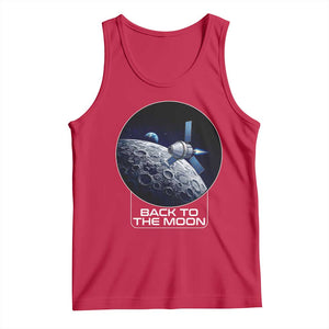 Back To The Moon Tank Top Lunar Mission Astronaut Space Lover TS12 Red Print Your Wear