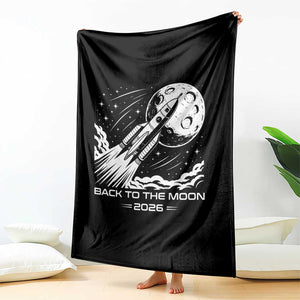 Back To The Moon Throw Blanket Space Exploration Moon Journey 2026 TS12 Print Your Wear