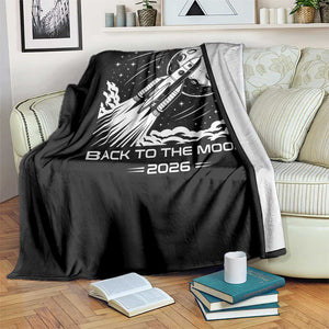 Back To The Moon Throw Blanket Space Exploration Moon Journey 2026 TS12 Print Your Wear