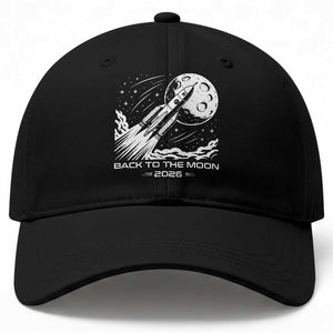 Back To The Moon Baseball Cap Space Exploration Moon Journey 2026 TS12 Print Your Wear