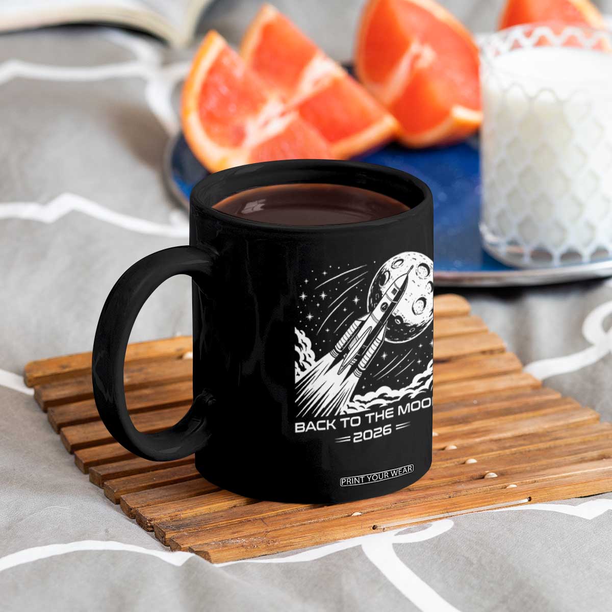 Back To The Moon Coffee Mug Space Exploration Moon Journey 2026 TS12 Print Your Wear