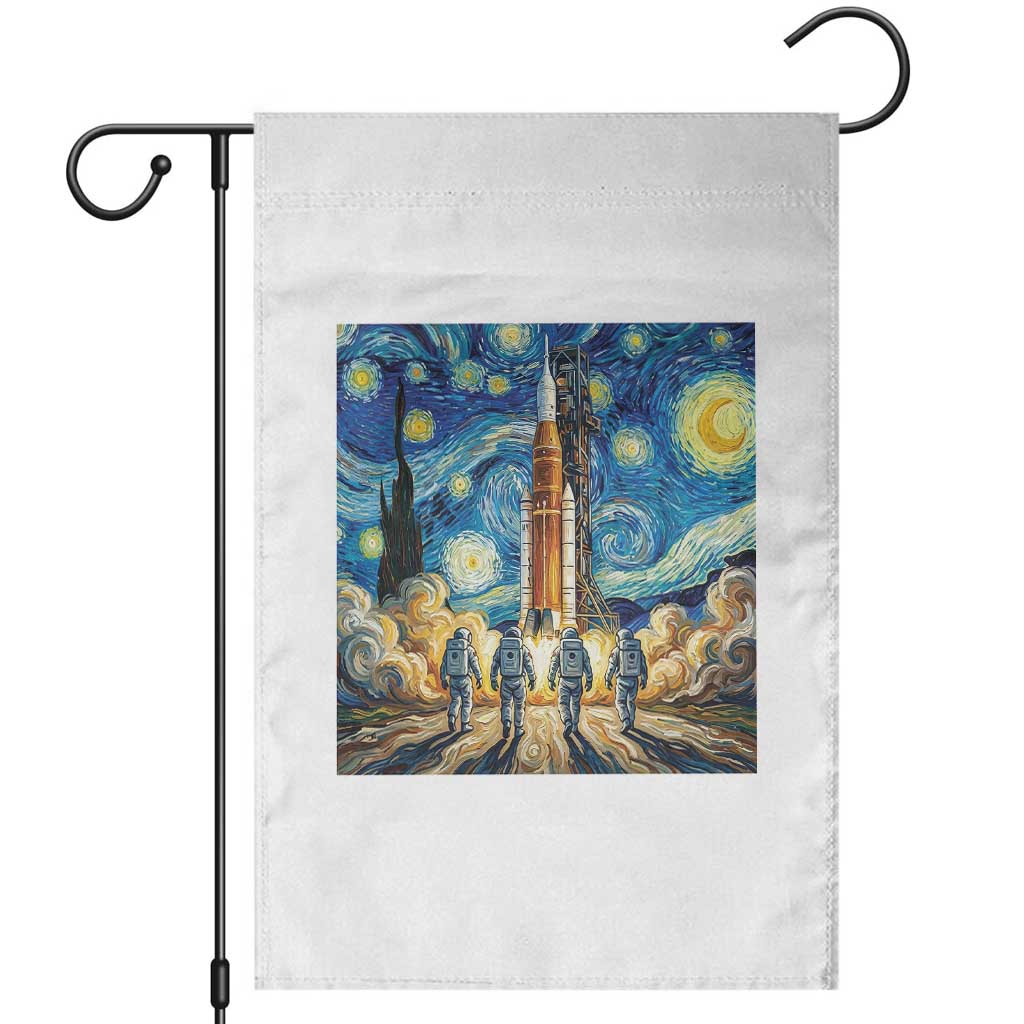 Lunar Mission Astronaut Starry Night Garden Flag Space Lover Gift TS12 Black Print Your Wear