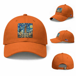 Lunar Mission Astronaut Starry Night Baseball Cap Space Lover Gift TS12 Baseball Cap Universal Fit Orange Print Your Wear