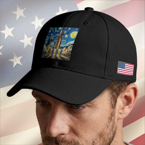 Lunar Mission Astronaut Starry Night Baseball Cap Space Lover Gift TS12 Print Your Wear