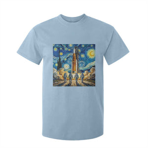 Lunar Mission Astronaut Starry Night T Shirt For Kid Space Lover Gift TS12 Light Blue Print Your Wear