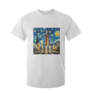 Lunar Mission Astronaut Starry Night T Shirt For Kid Space Lover Gift TS12 White Print Your Wear