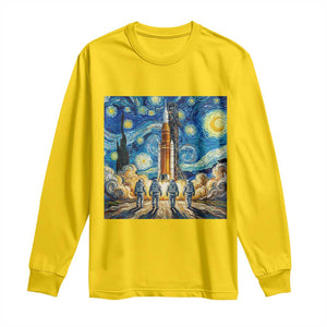 Lunar Mission Astronaut Starry Night Long Sleeve Shirt Space Lover Gift TS12 Daisy Print Your Wear
