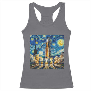 Lunar Mission Astronaut Starry Night Racerback Tank Top Space Lover Gift TS12 Charcoal Print Your Wear