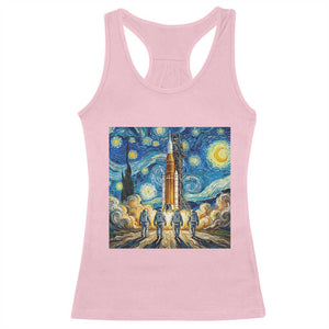 Lunar Mission Astronaut Starry Night Racerback Tank Top Space Lover Gift TS12 Light Pink Print Your Wear