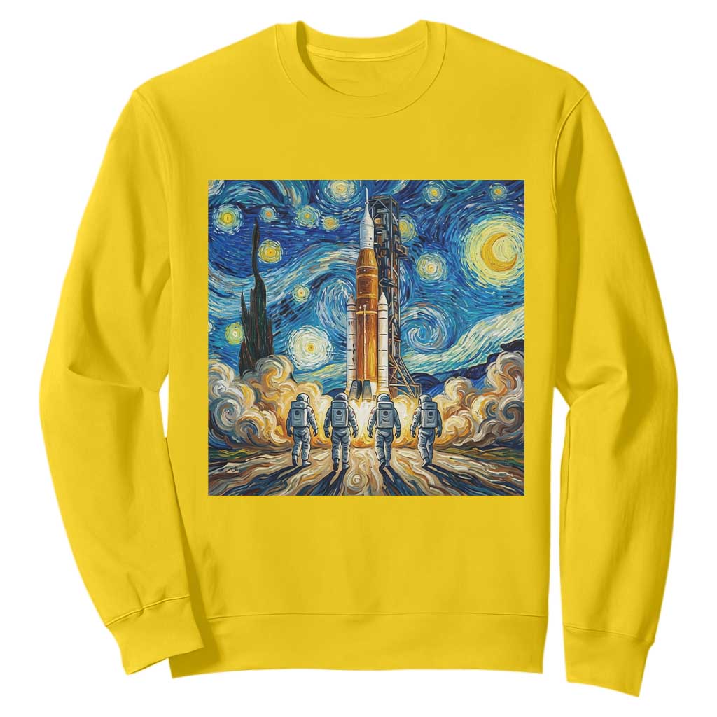 Lunar Mission Astronaut Starry Night Sweatshirt Space Lover Gift TS12 Daisy Print Your Wear