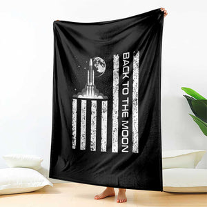 Patriotic American Pride Astronaut Lunar Mission Throw Blanket Back To The Moon TS12 Print Your Wear