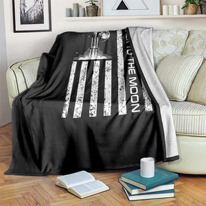 Patriotic American Pride Astronaut Lunar Mission Throw Blanket Back To The Moon TS12 Print Your Wear