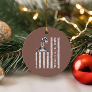 Patriotic American Pride Astronaut Lunar Mission Ceramic Ornament Back To The Moon TS12 1pc Mocha Print Your Wear