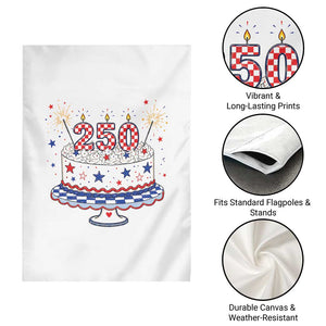 USA 250th Anniversary Birthday Cake Party Gift Garden Flag TS12 Print Your Wear