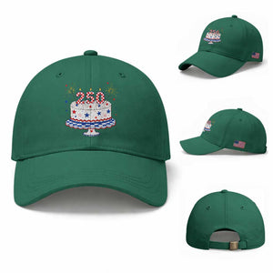 USA 250th Anniversary Birthday Cake Party Gift Baseball Cap TS12 Baseball Cap Universal Fit Irish Green Print Your Wear