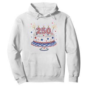 USA 250th Anniversary Birthday Cake Party Gift Hoodie TS12 White Print Your Wear