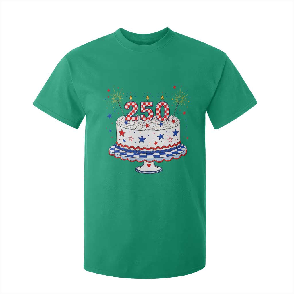 USA 250th Anniversary Birthday Cake Party Gift T Shirt For Kid TS12 Irish Green Print Your Wear