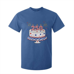 USA 250th Anniversary Birthday Cake Party Gift T Shirt For Kid TS12 Royal Blue Print Your Wear
