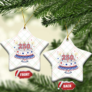USA 250th Anniversary Birthday Cake Party Gift Ceramic Ornament TS12 Print Your Wear