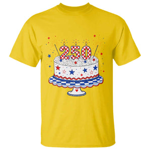 USA 250th Anniversary Birthday Cake Party Gift T Shirt TS12 Daisy Print Your Wear