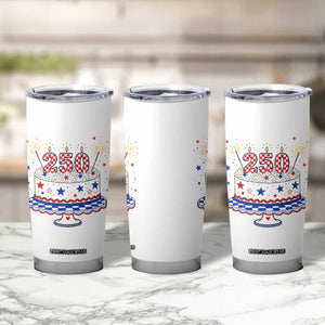 USA 250th Anniversary Birthday Cake Party Gift Tumbler Cup TS12 Print Your Wear