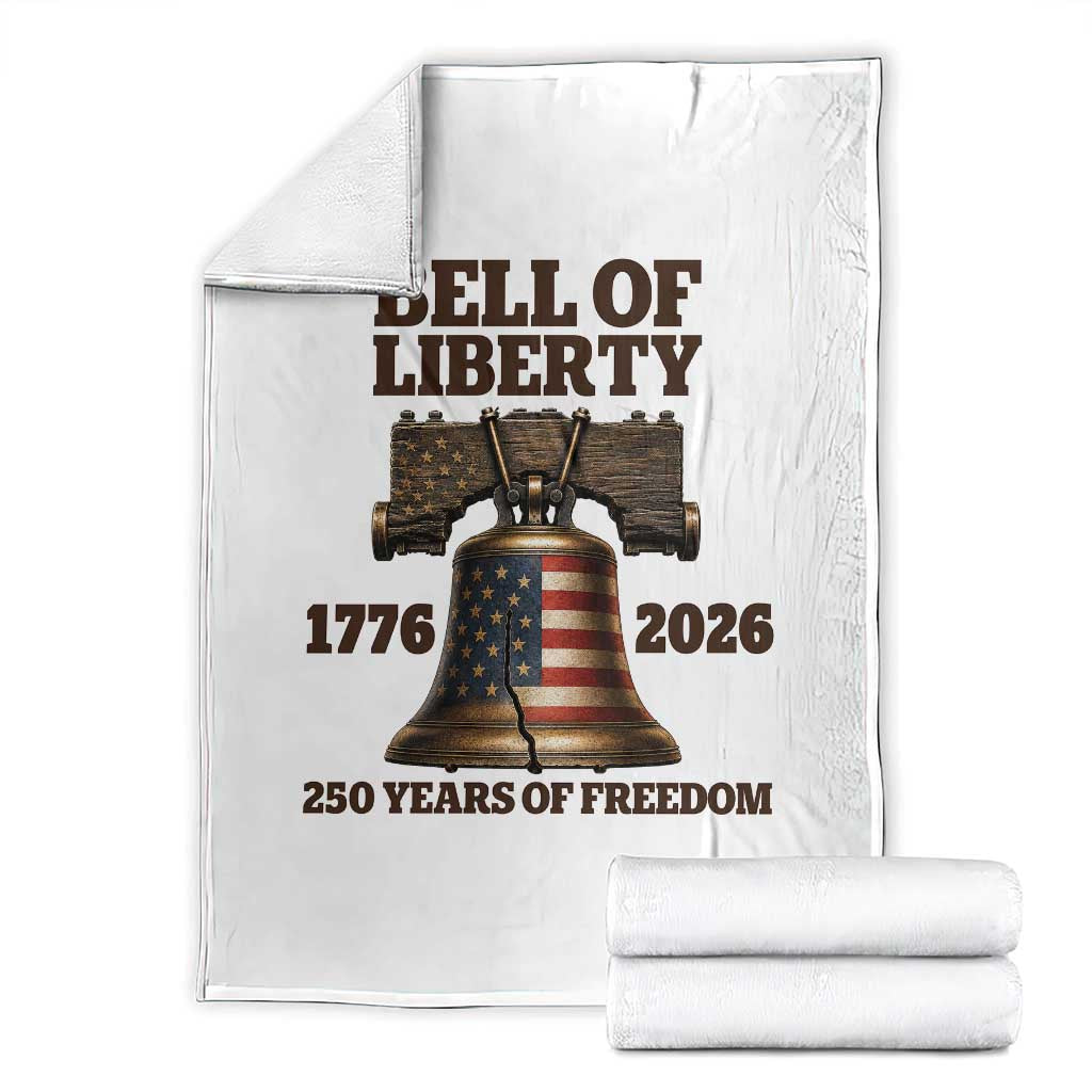 Liberty Bell 250th Anniversary Throw Blanket American Pride Gift TS12 White Print Your Wear