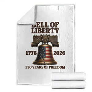Liberty Bell 250th Anniversary Throw Blanket American Pride Gift TS12 White Print Your Wear