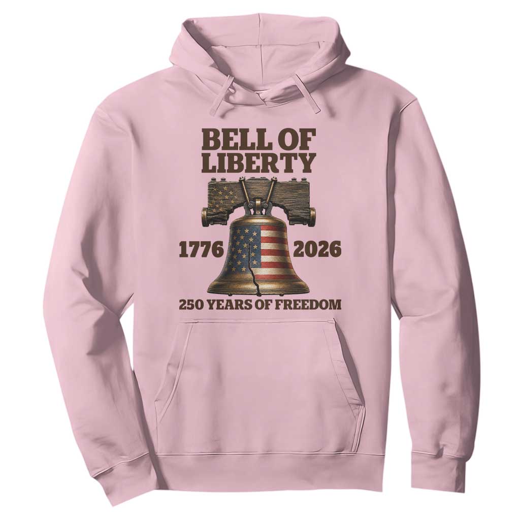 Liberty Bell 250th Anniversary Hoodie American Pride Gift TS12 Light Pink Print Your Wear