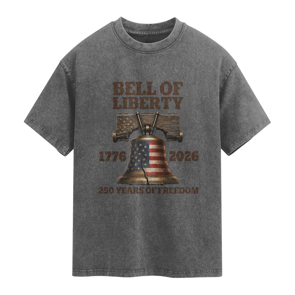 Liberty Bell 250th Anniversary Washed Cotton T-Shirt American Pride Gift