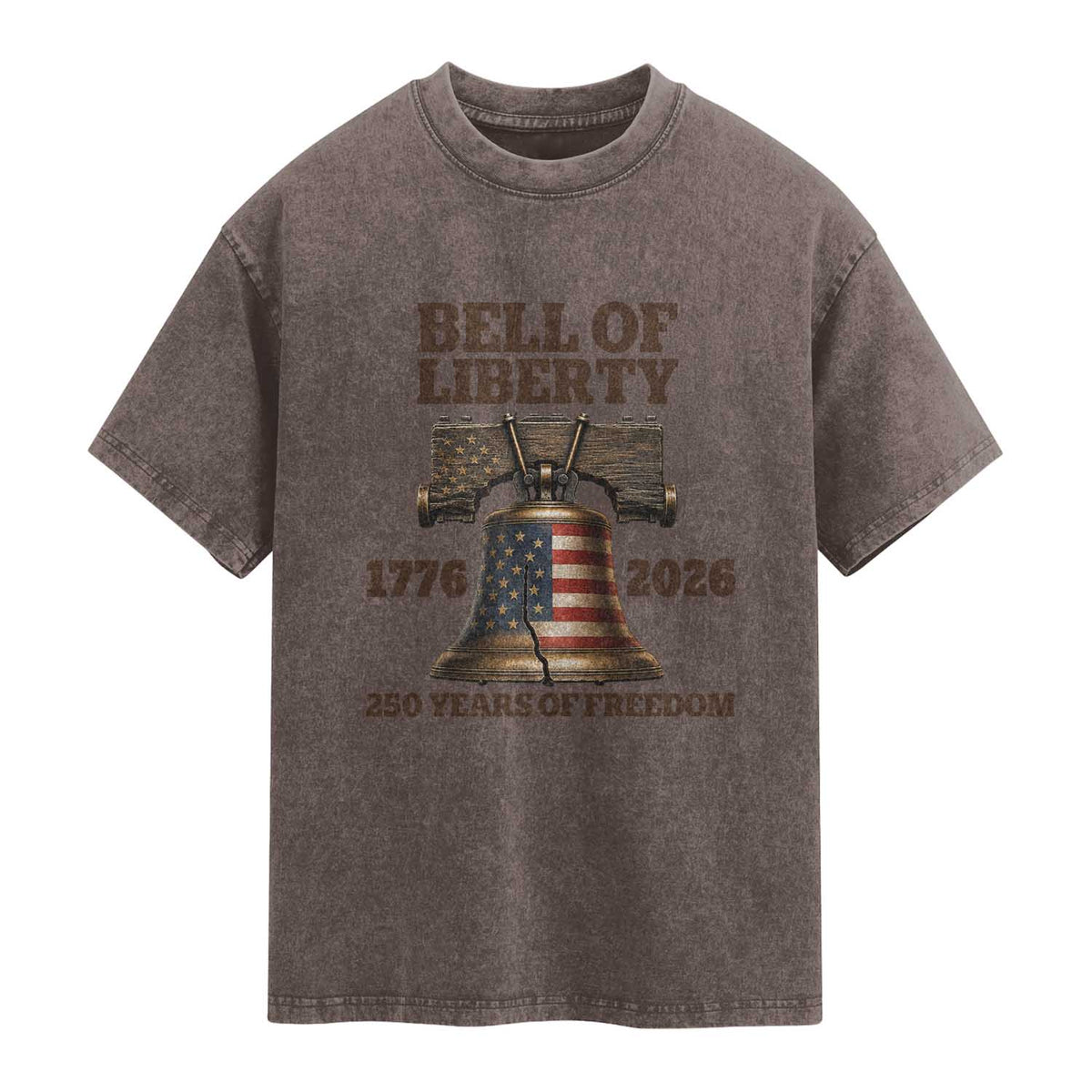Liberty Bell 250th Anniversary Washed Cotton T-Shirt American Pride Gift