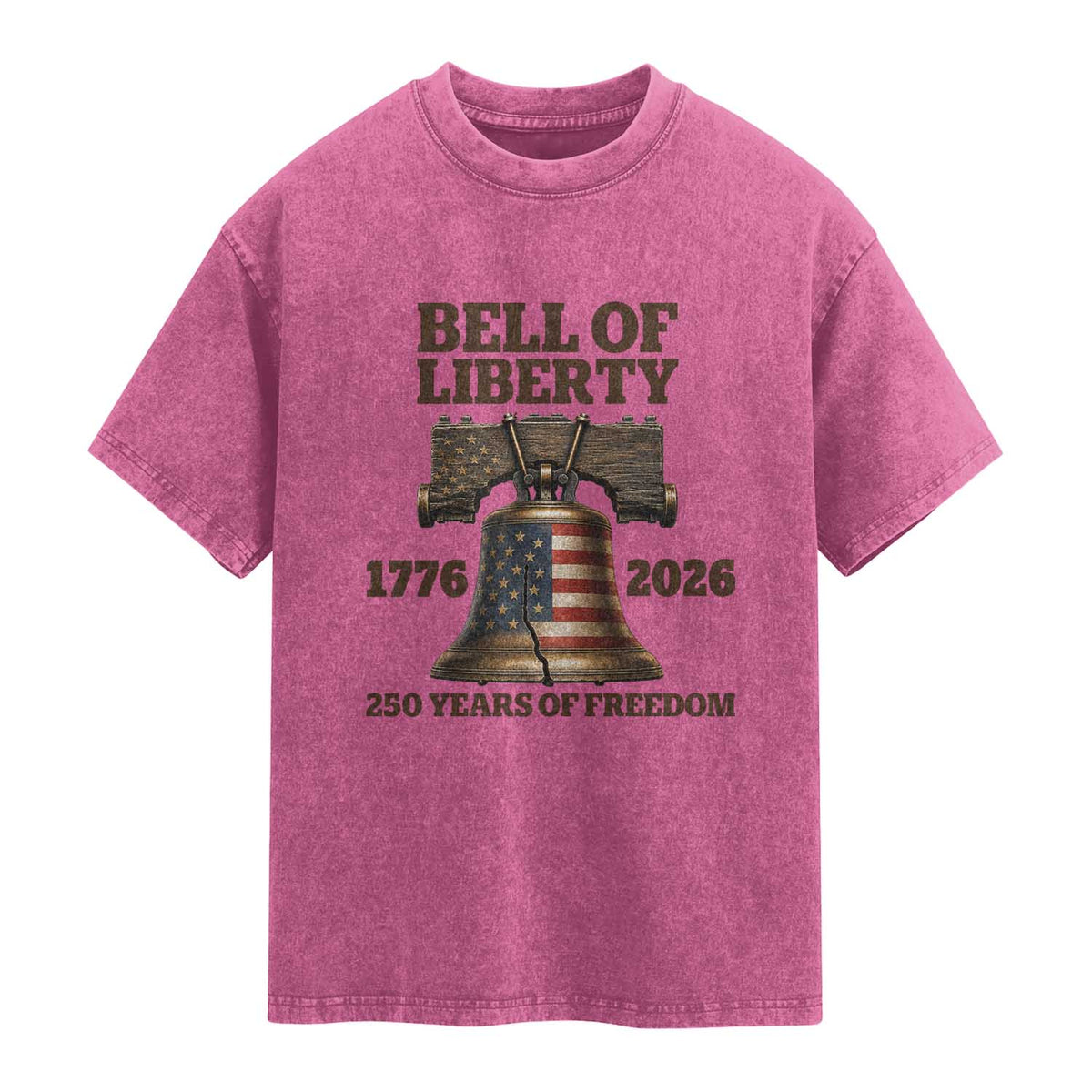 Liberty Bell 250th Anniversary Washed Cotton T-Shirt American Pride Gift