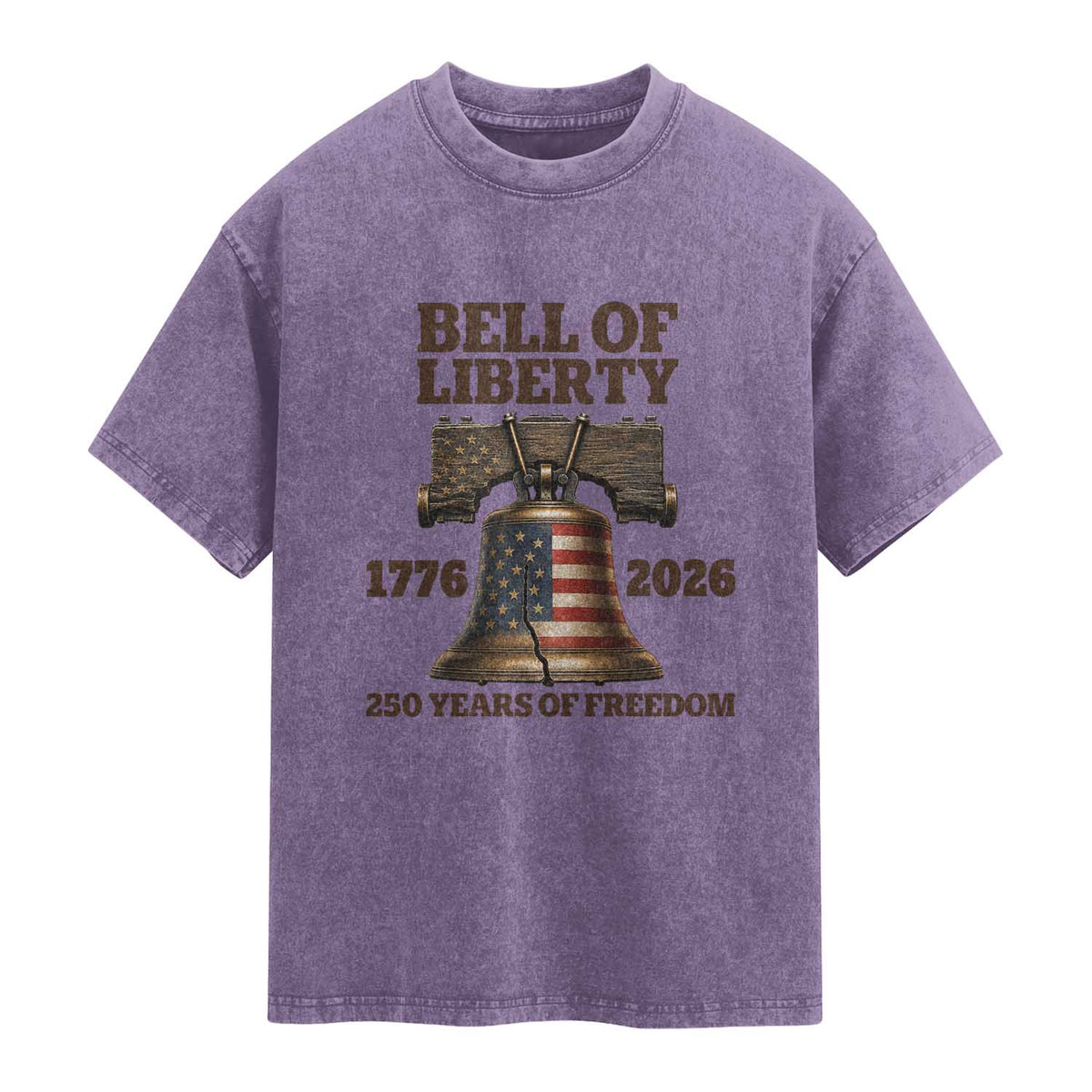 Liberty Bell 250th Anniversary Washed Cotton T-Shirt American Pride Gift