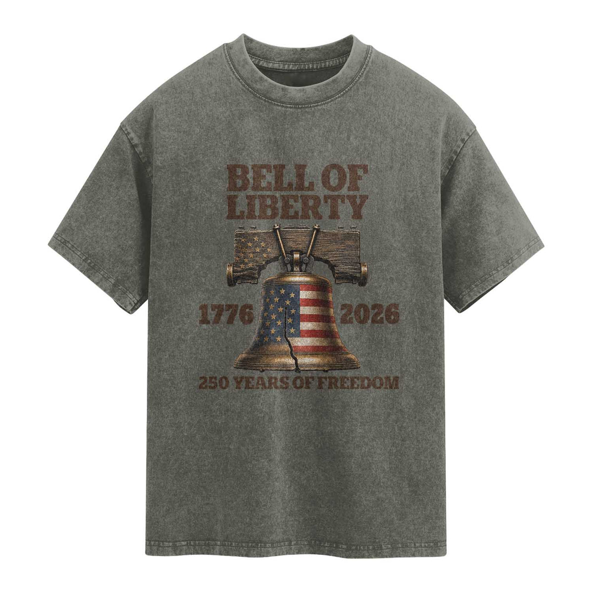Liberty Bell 250th Anniversary Washed Cotton T-Shirt American Pride Gift