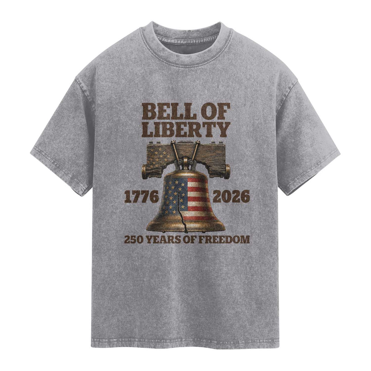 Liberty Bell 250th Anniversary Washed Cotton T-Shirt American Pride Gift