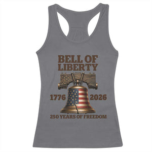 Liberty Bell 250th Anniversary Racerback Tank Top American Pride Gift TS12 Charcoal Print Your Wear